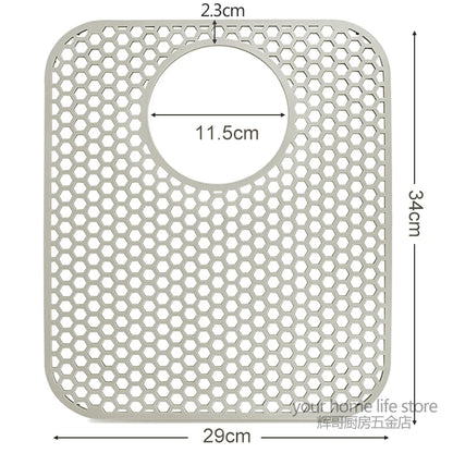 Silicone Sink Mat Sink Protectors for Kitchen Sink, Sink Mat Grid Non-Slip Folding Sink for Bottom of Farmhouse Porcelain Sink
