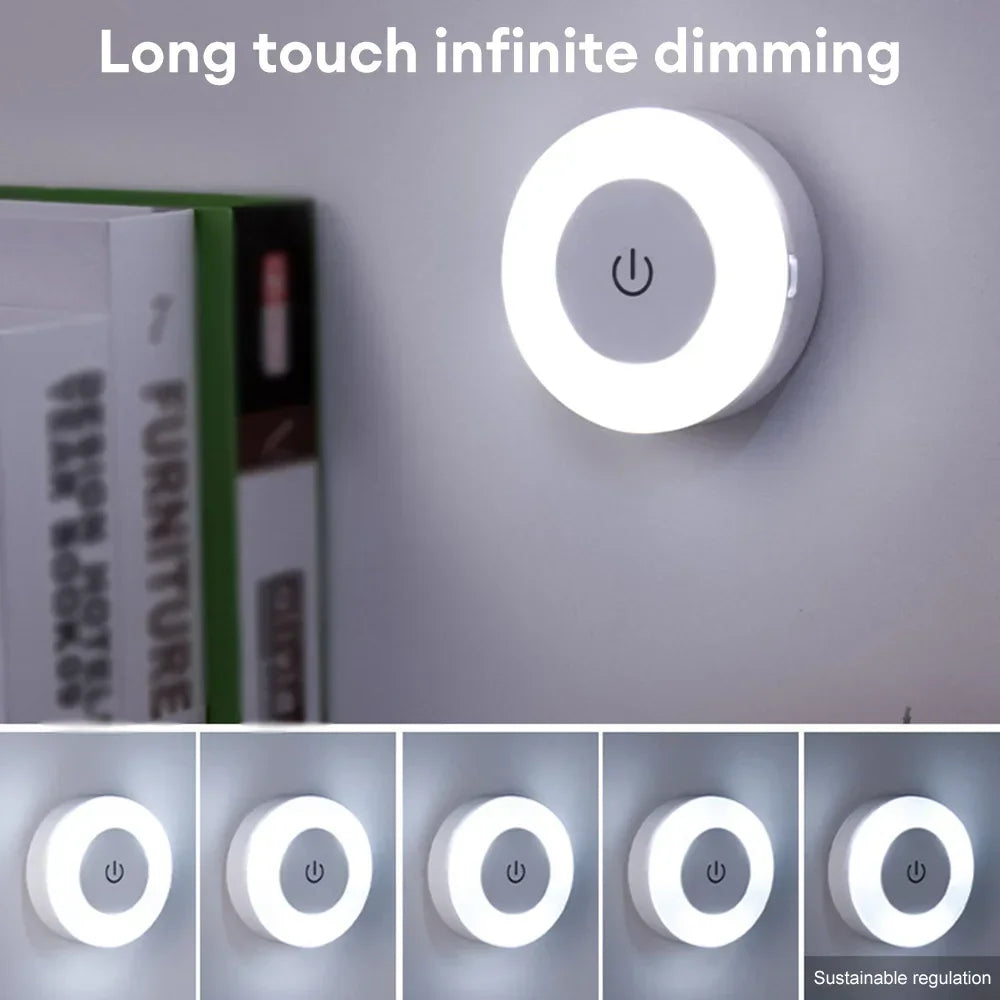 Energy Saving LED Home Appliance Sensor Night Light Home-appliance USB Rechargeable Room Decor Magnetic Wall Lamp Lighting