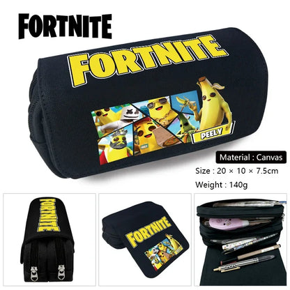 Fortnite Pencil Bag Pencil Case Large Capacity Waterproof Handheld Pencil Pouch Office Stationary