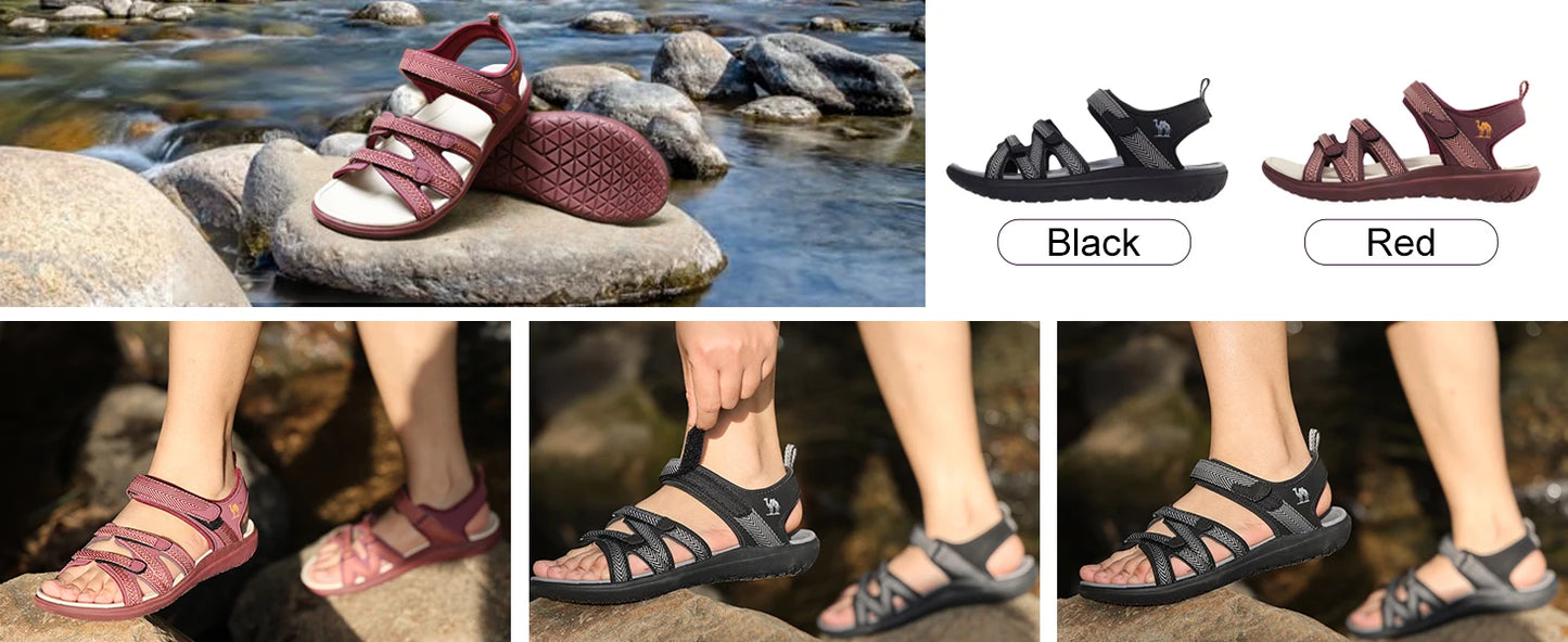 GOLDEN CAMEL Hiking Sandals for Women Strappy Water Sandal Comfortable Lightweight Walking Beach Sandal for Outdoor Sport Travel