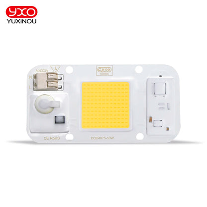 Smart IC LED COB Bulb Chip 20W 30W 50W 230V Input IP65 Waterproof for DIY Street Flood Light Projects Cold/Warm White Options