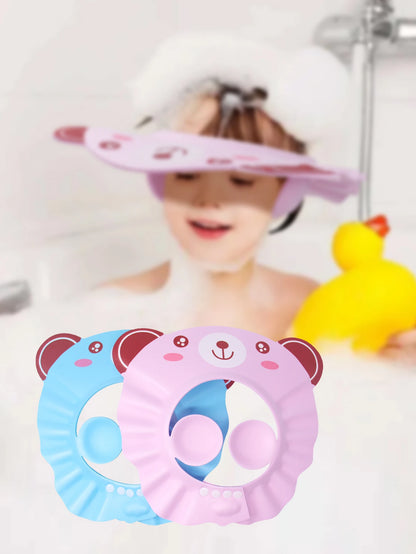 Cute Animal Shower Cap Safety Eye Protection Ear Protection Lightweight Cute Cartoon Baby Bath Protective Cap Shampoo Bath Care