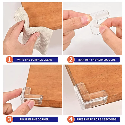 ABJI-Baby For Baby-Proof Corner Covers For Furniture, Table Corner Protectors Safety 32 Pack