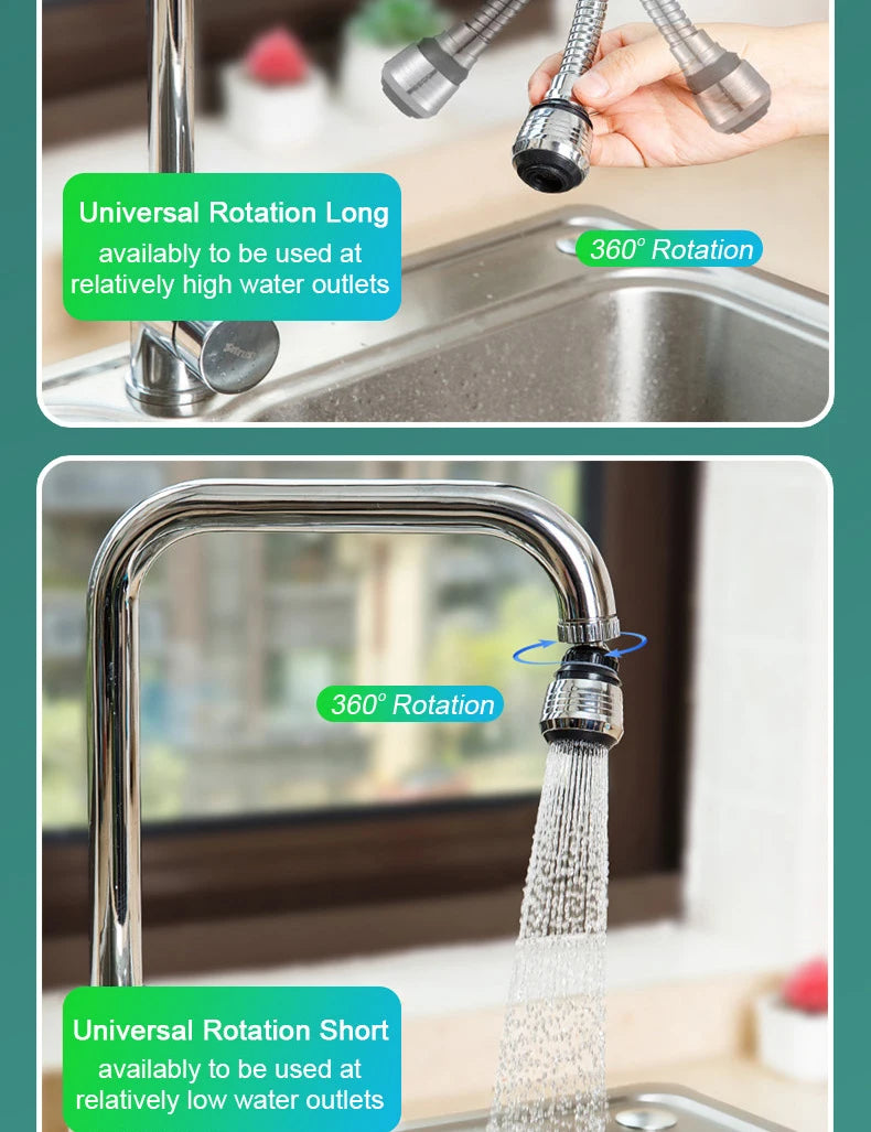 Kitchen Faucet Nozzle Extender Sink Water Tap Nozzle Filter Bubbler Faucet Aerator Attachment Home Bathroom Toilet Accessories