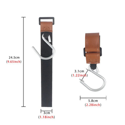 Baby Stroller Hooks 2Pcs Leather Hook  for Hanging Diaper Bags Kindergarten Universal Accessory