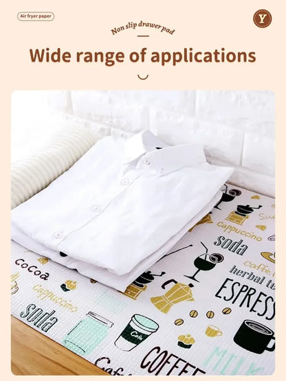 Waterproof Oil Thickened Kitchen Stickers 2 Roll Can Cut Table Mat Drawers Cabinet Shelf Liners Cartoon Cupboard Placemat