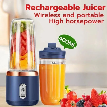 6-color 400ml portable blender, electric cup juicer, travel portable fresh juice blender, USB milkshake blender，Kitchen tools