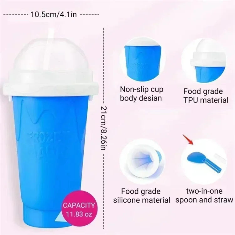 Smoothie Cups Shaking Cup Large Capacity Homemade Smoothies Juice Ice Cream Milkshake Squeeze Bottle Cooling Cup Kitchen Tools