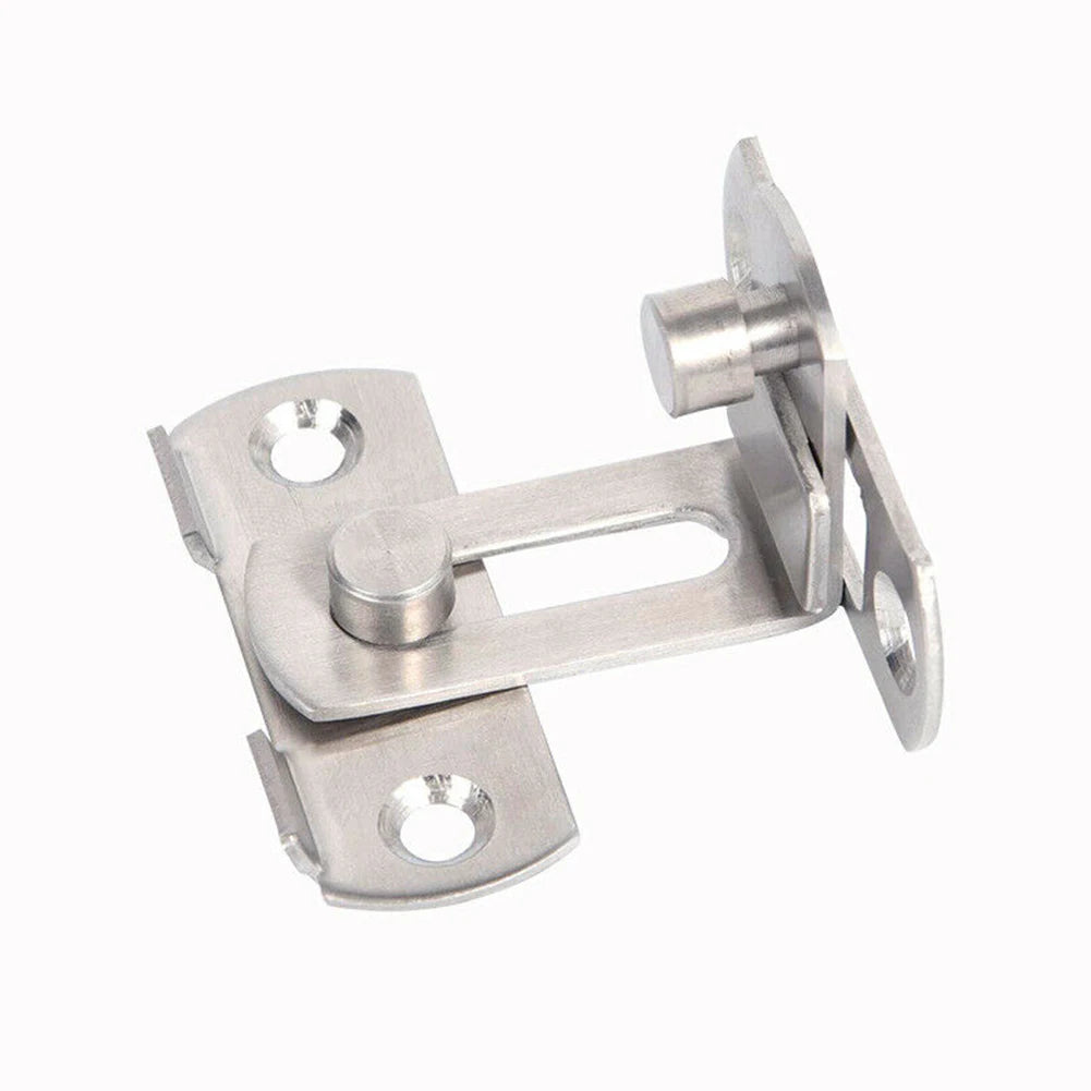 Door Latch Doors Lock 3Inch 90Degree Right Angle Door Latch Buckle Hasp Sliding Lock Barrel Bolt Hardware Safety Door Bolt