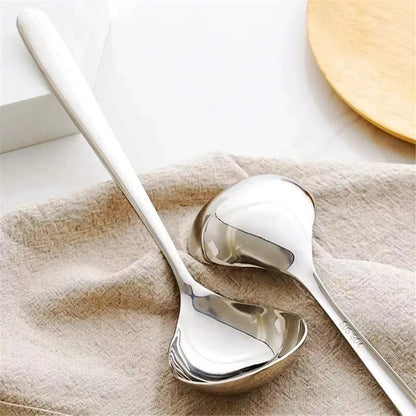 Korean Stainless Steel Thickening Spoon Creative Long Handle Hotel Hot Pot Spoon Soup Ladle Home Kitchen Essential Tools