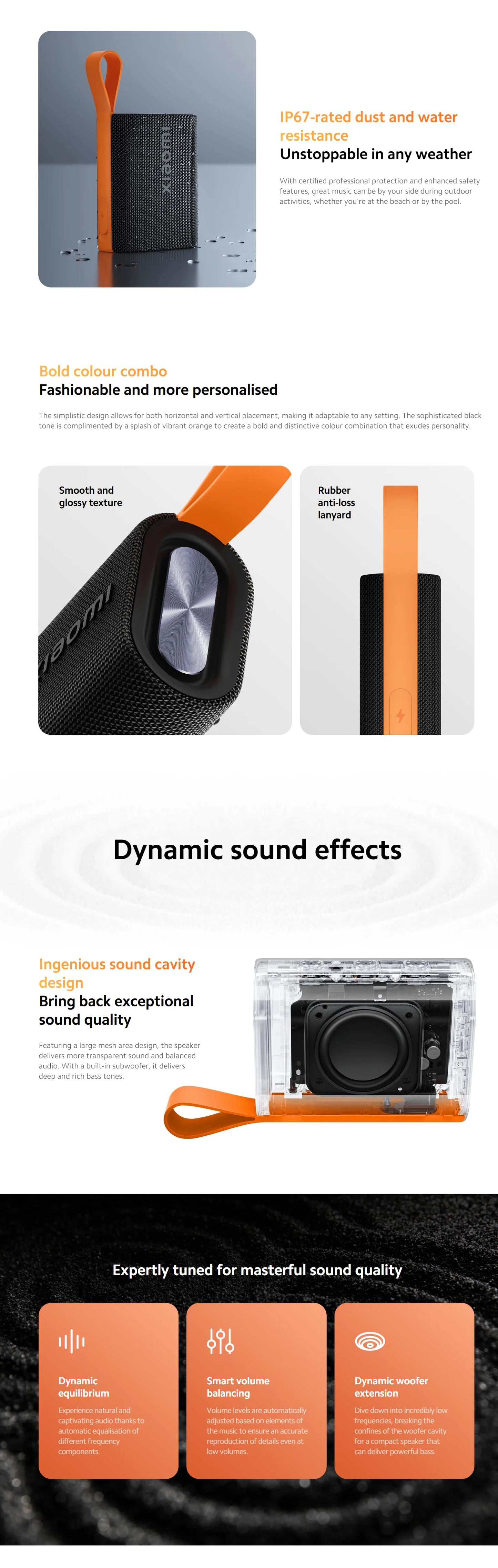 NEW Xiaomi Sound Pocket IP67 Bluetooth 5.4 Portable Speaker TWS Stereo Combo 1000mAh 10-Hour Ultra-Long Battery Life Microphone
