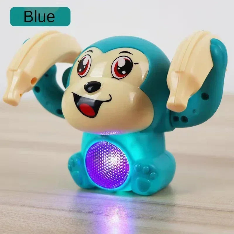 Musical Crawling Monkey Toys for Babies - Interactive Light-Up Dancing Toy for Infant Development and Tummy Time Gifts