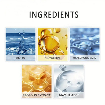 Hyaluronic acid facial serum, a natural moisturizing factor, can retain moisture for a long time,keep skin hydrated,elastic