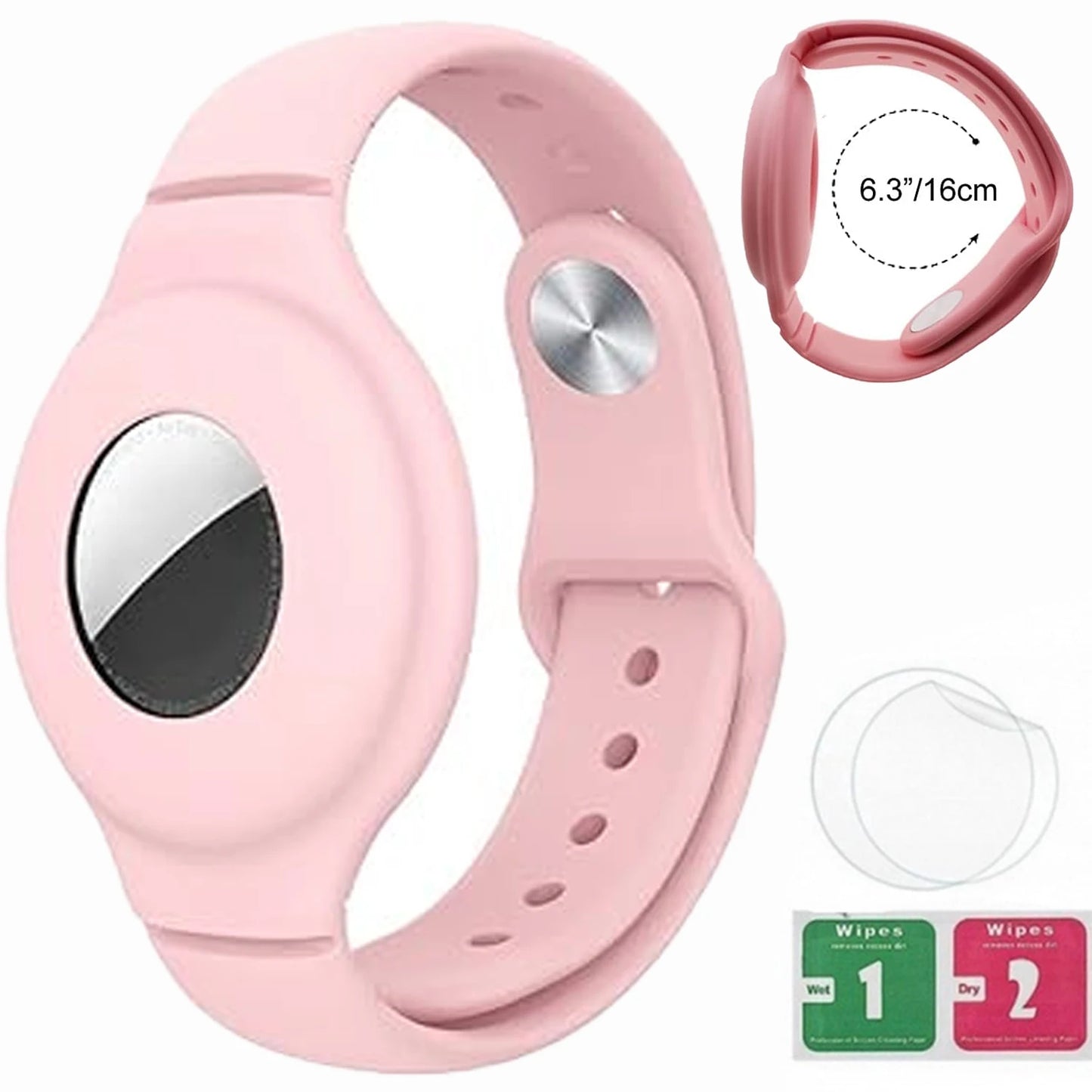 Silicone Steel Clip Compatible with Apple AirTag - Protective Silicone Clip for Tracker Protect Keychain Silicone Cover