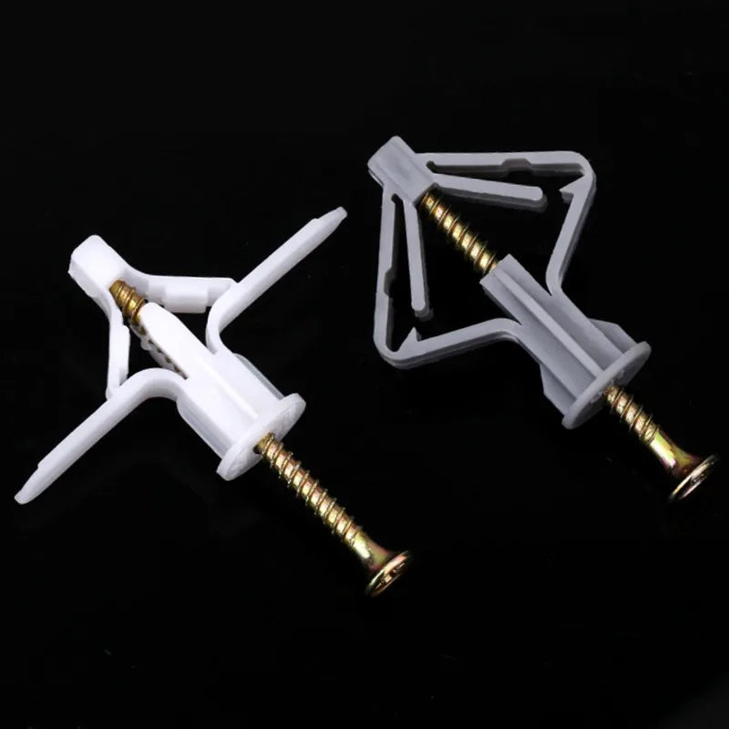 50/100Pcs Expansion Drywall Anchor Kit With Screws Self Drilling Wall Home Pierced Special For Nylon Plastic Gypsum Board 앙카