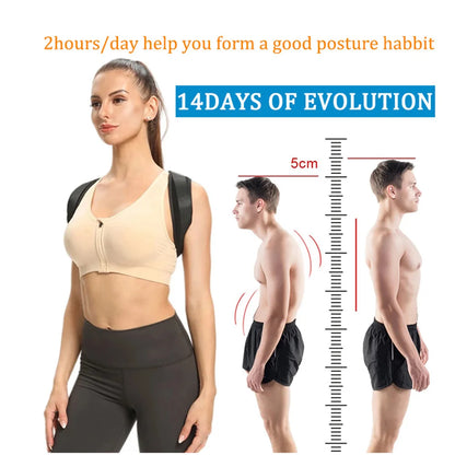 Posture Corrector Unisex Adjustable Back Clavicle Support Back Brace for Neck Back Shoulder Reshape Body