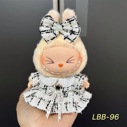 Labubu 17cm Doll Clothing Set Accessories Labubu V1 V2 Small Fragrant Style Series Clothing Set