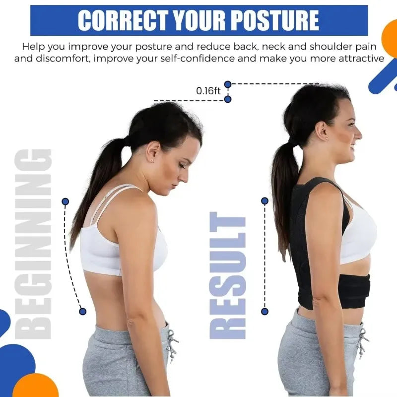 Male And Female Back Posture Corrector Shoulder Posture Corrector With Waist Support Used To Improve Posture ﻿