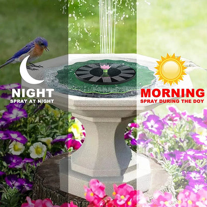 1.5W solar fountain, lotus leaf design floating fountain, used for pond, bird bath, outdoor decoration water pump,water fountain