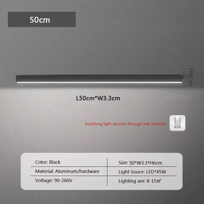 Modern LED Strip Light Long One Lamp Bright Installation For Living Room Aisle Balcony Entrance Hallway Corridor Office Lighting