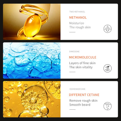 Natural Beard Balm And Beard Oil Moisturizing Smoothing Soften Beard Wax Cream Reduce Frizz And Split Ends Hair Care Essence Oil