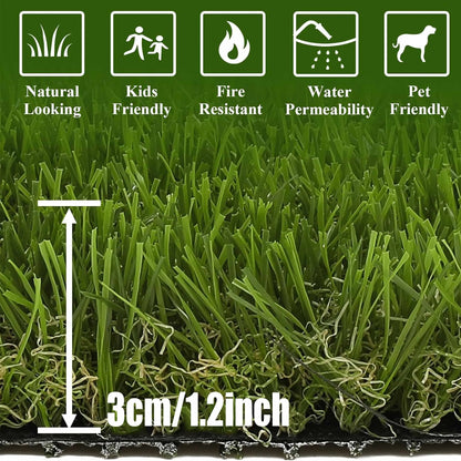 Simulated artificial spring grass lawn carpet, realistic indoor and outdoor garden lawn landscape, courtyard lawn mat