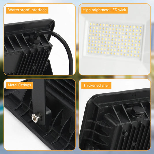 LED Floodlight Outdoor LED Spotlight High Brightness Outdoor LED Lights 10W 20W 30W 50W 100W AC 220V Light For Garden Street Lig
