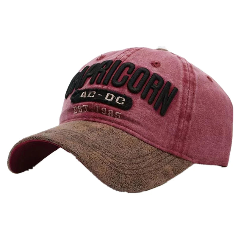 New Unisex Cap Washed Cotton AC-DC letter Embroidery Baseball Cap Outdoor Casual Classics Hats For Women Men Cap