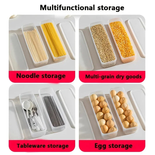 1/3/6pcs Refrigerator Side Door Storage Box Food Vegetable Fruit Eggs Fresh Organizer Household Kitchen Fridge Containers Boxes