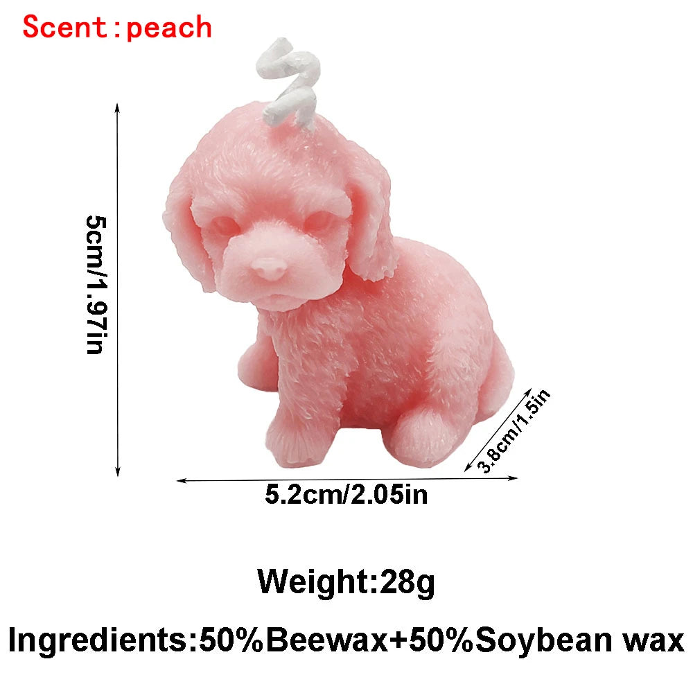 Cute Puppy Shaped Bean Wax Scented Candles Home Decor Festive Atmosphere Candles Small Gifts Indoor Decorations