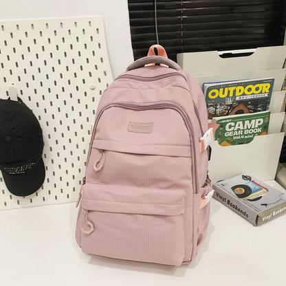 Schoolbag Unisex New Japanese Simple High School Student Junior High School Student Large-Capacity Backpack