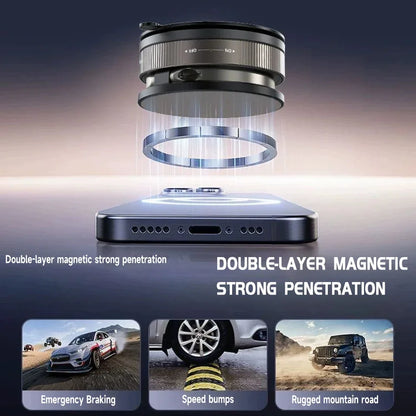 Universal 360° Rotating Magnetic Car Phone Mount - Dashboard & Windshield Compatible Holder for iPhone Android Smartphones