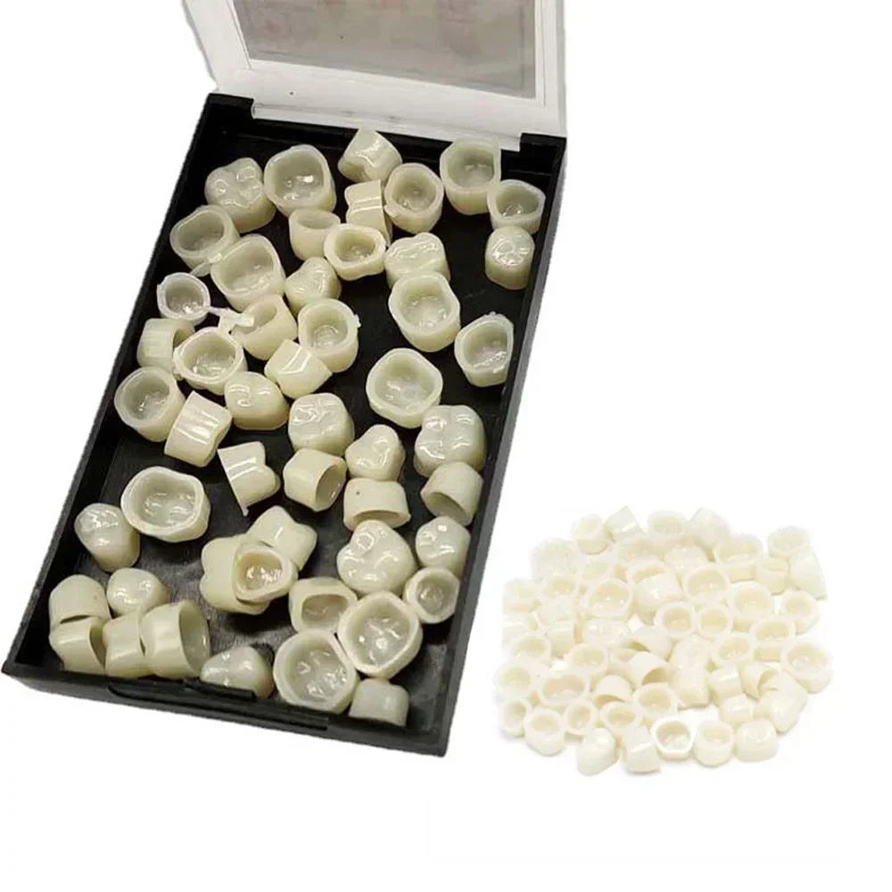 70/50pcs Dental Teeth Veneers Whitening False Denture Resin Temporary Crown Replacement Kit Porcelain Dental Material Oral Care