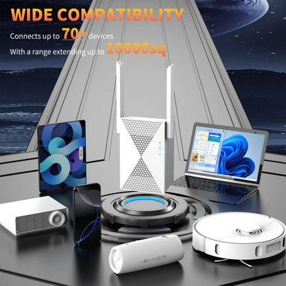 1200Mbps WiFi Repeater Wireless Signal Extender 2.4G 5GHz Dual Band Wi-Fi Amplifier Router Long Range Signal Booster For Home