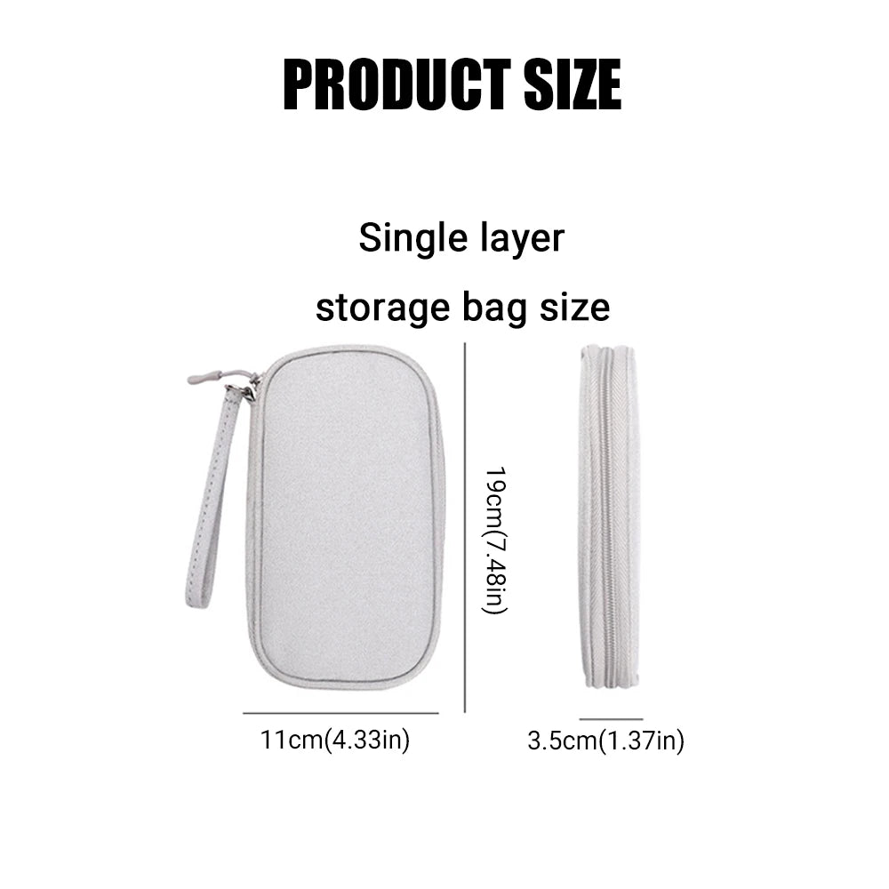 Travel Portable Digital Accessories Storage Bag Organizer of Mobile Phone Bag U Disk Charging Bank Mobile Data Cable Storage Bag