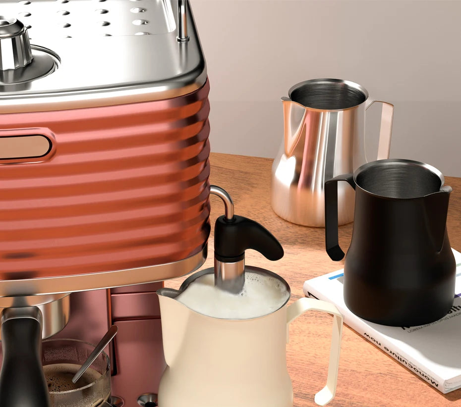 Milk Frothing Pitcher Jug 350/500ML Stainless Steel Coffee Milk Frothing Jug for Espresso Latte Art Barista Steam Milk Jug