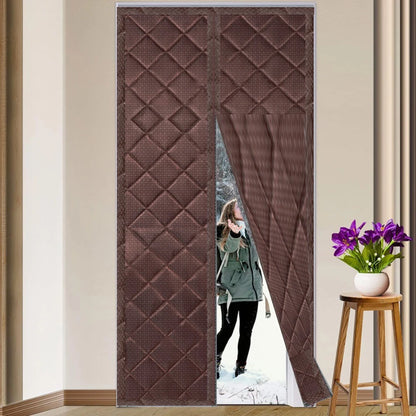 Winter Door Curtain Windproof Warm Partition Curtain Magnetic Door Curtain Punch-free Door Curtain Bedroom Block Curtain