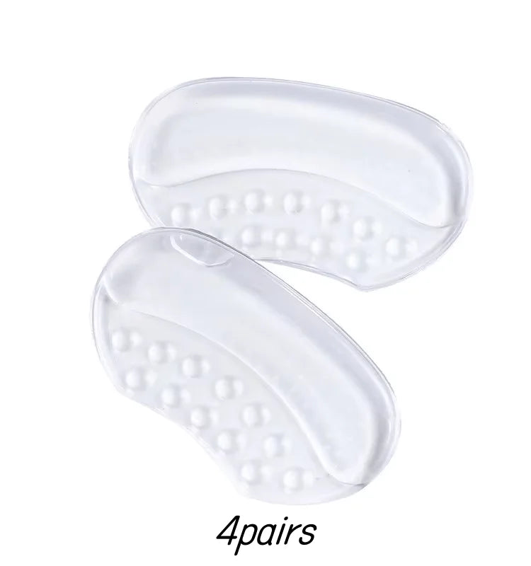 1Pair Heels Grips Silicone Heel Stickers for Women Men Anti Slip Heel Cushions Non-Slip Inserts Pads Foot Heel Care Protector