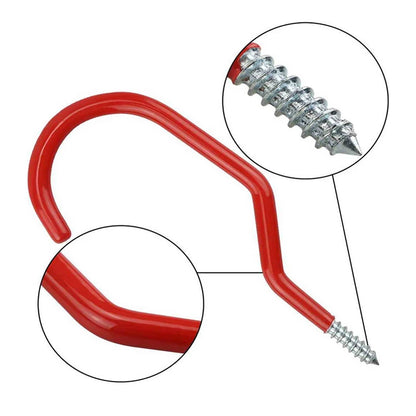 Bicycle Hanger Hooks Wall Mounted Screw-in Storage Hook Set Heavy Duty Hooks  For Garage Garden Tool