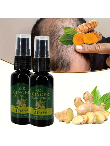 2 Pack GZE Ginger Hair Serum 7 Days Moisturizing Strong Hair