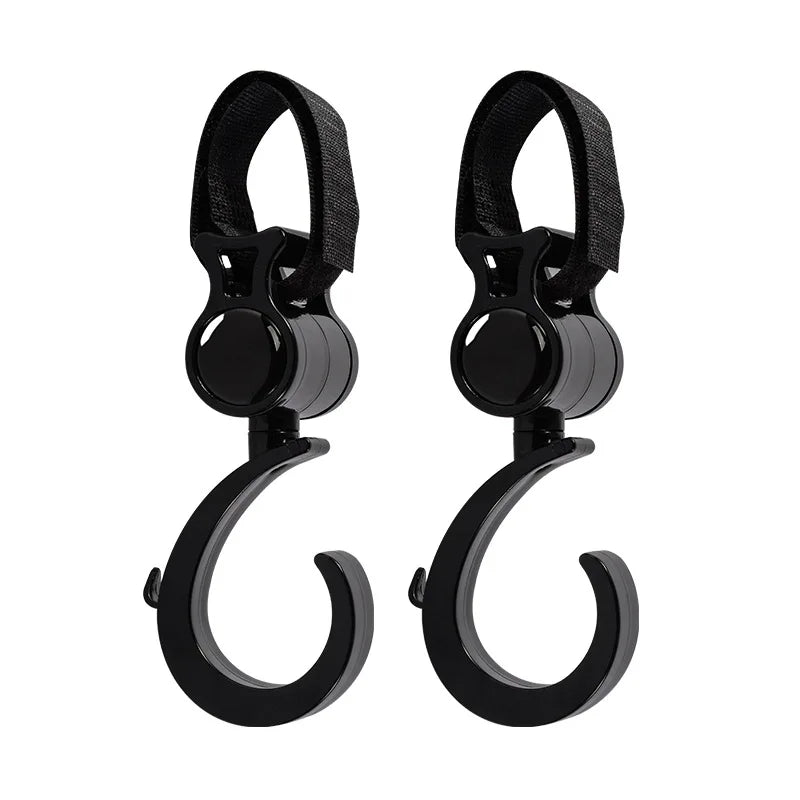 2Pcs Baby Stroller Accessories Hook Multi Purpose 360 Degree Rotating Stroller Hanging Hooks Bag Holder Baby Accessories