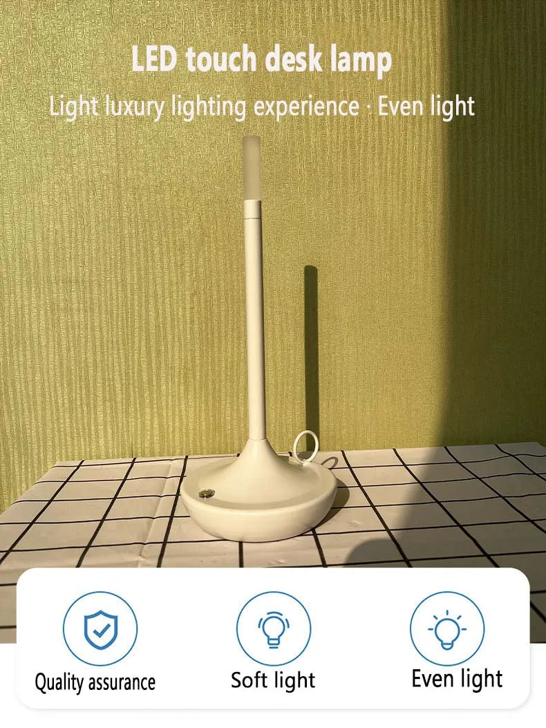 Luxury Style Decorative Lamp  Atmosphere Desk Light for Bedroom Bedside USB Portable Wireless Charging Warm Light Night Light
