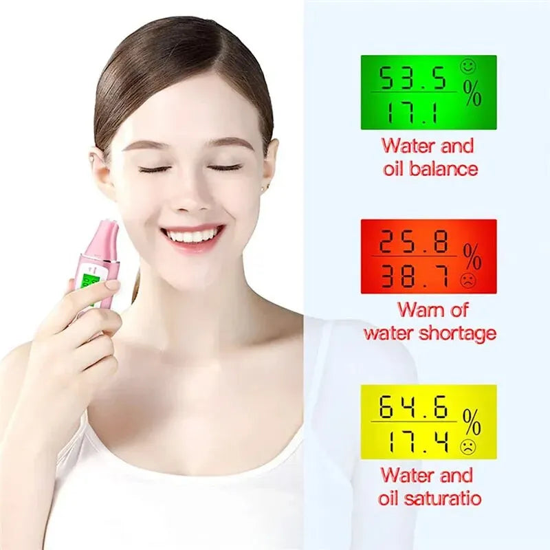 Bio Technology Sensor LCD Precise Detector Digital Skin Oil Moisture Tester for Face Care Lady Beauty Tool Women Spa Monitor