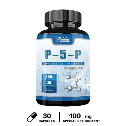 Pyridoxal-5-Phosphate (Vitamin B6) - Supports Healthy Nervous System and Brain Function, Enhances Memory, and Improves Immunity