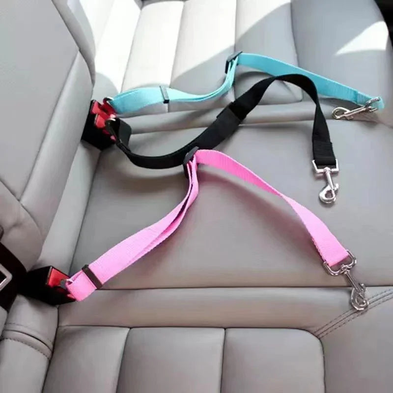 ISGTDRM Pet seat belt Safety Protector Travel Pets Accessories Dog Leash Collar Breakaway Solid Car Harness Pet Car Seat Belts