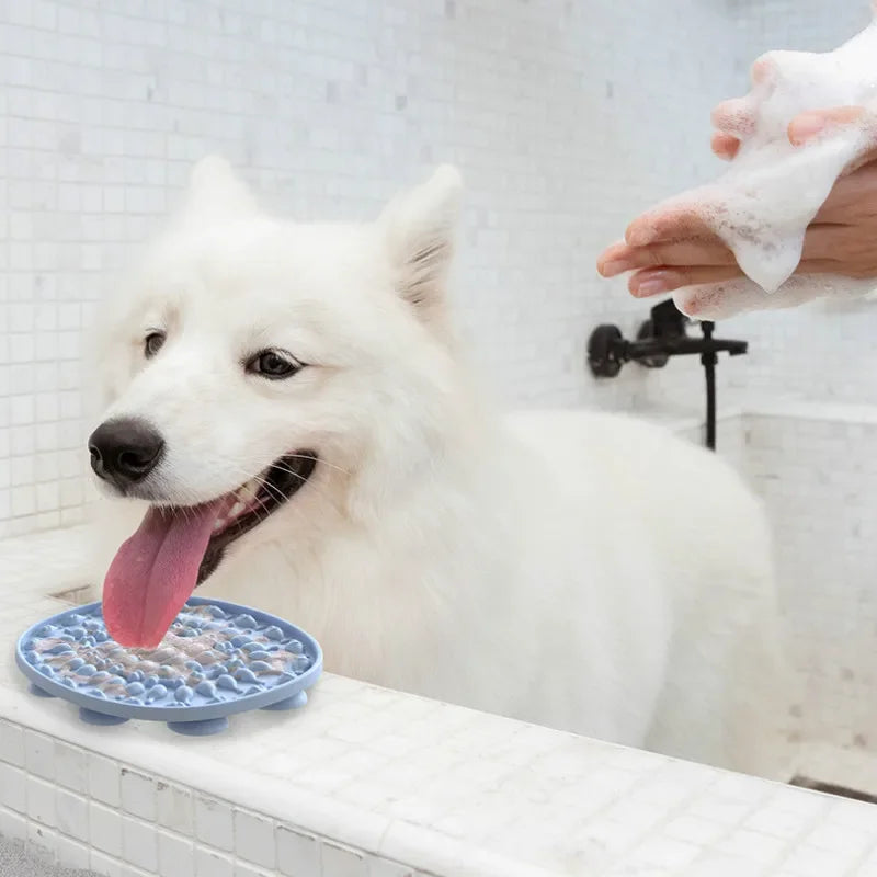 Dog Silicone Lick Mat, Slow Food Plate, Bathing Distraction, Sucker, Food Training Pet Feeder Supplies for Dogs
