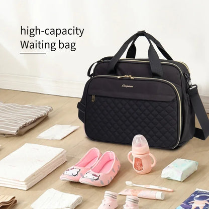 Multifunctional Maternity Mother Baby Stroller Bags New Style Waterproof Diaper Bag Black Large Capacity Travel Bag