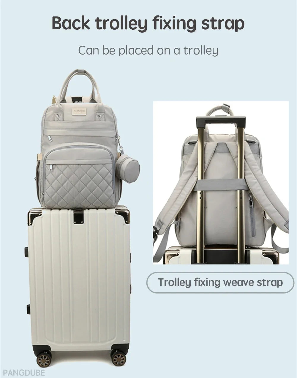 Mom Dad Backpack with Changing Pads Pacifier Bag Hooks for Stroller Maternity Mom Bag for Baby Accessories Diaper Bag