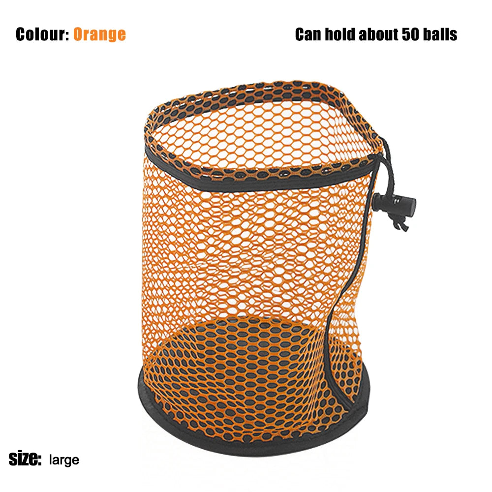 Portable Multipurpose Sports Mesh Net Bag Golf Ball Organizer Bag Drawstring Pouch Golf Sports Supplies Can hold 12/25/50 Balls
