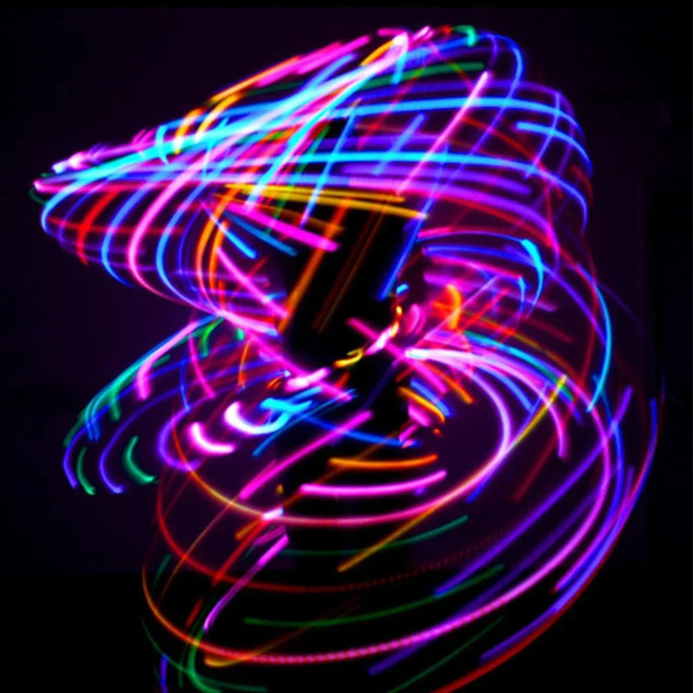 CrossFit Folding Exercise Circle Fitness Equipment LED Colour Fitness Circle Performing Arts Abdominal Weight Loss Light Fitness